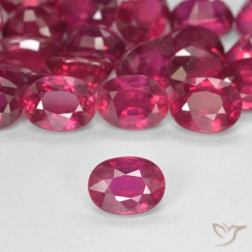 2.03ct Natural Rosa Avermelhado Profundo Rubi, oval, VS