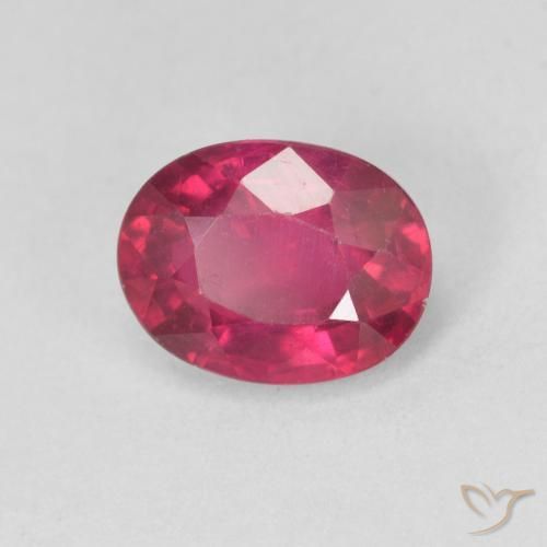 Rubi Luz vermelha Natural 1.96ct, oval, VS