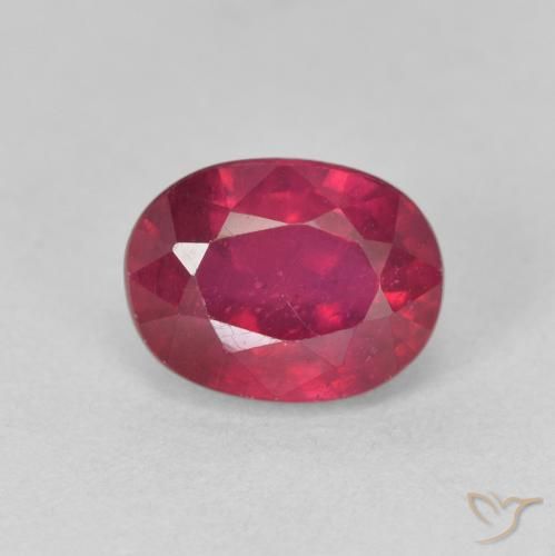 2.34ct Natural vermelho médio Rubi, oval, VS