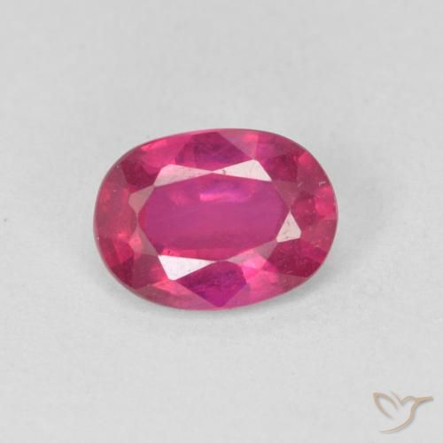 1.36ct Natural Luz vermelha Rubi, oval, VS