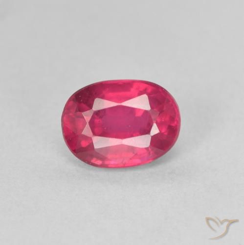 1.23ct Natural rosa avermelhado Rubi, oval, VS