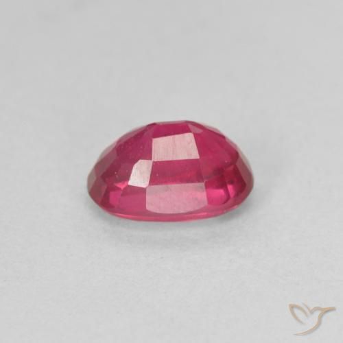 Rubi rosa avermelhado Natural 1.23ct, oval, VS