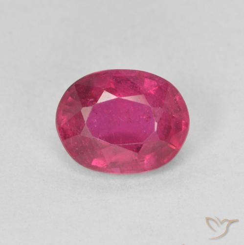 1.61ct Natural vermelho médio Rubi, oval, VS