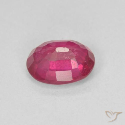 Rubi vermelho médio Natural 1.61ct, oval, VS