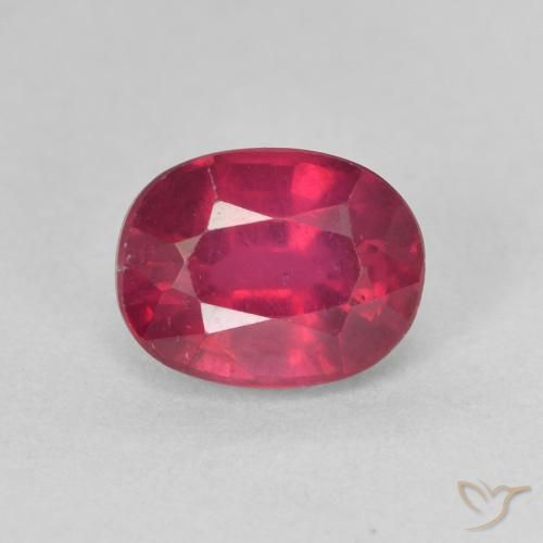 2.14ct Natural Rosa Avermelhado Profundo Rubi, oval, VS