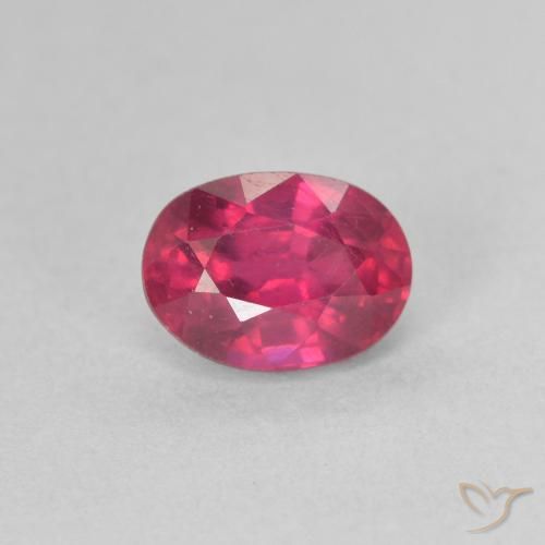 1.39ct Natural Luz vermelha Rubi, oval, VS