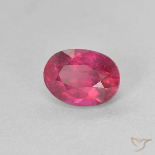 Rubi Luz vermelha Natural 1.39ct, oval, VS