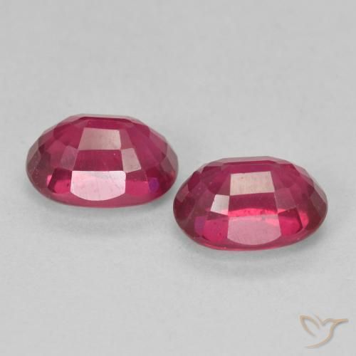 Pedras preciosas de Rubi Rosa Avermelhado Profundo natural de 2.55 ct, oval, VS-SI