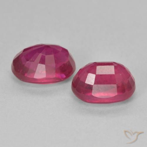 Pedras preciosas de Rubi Luz vermelha natural de 3.10 ct, oval, VS-SI