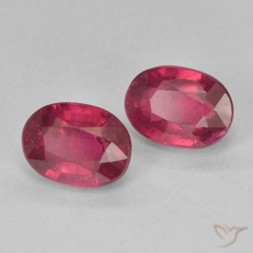 Pedras preciosas de Rubi Rosa Avermelhado Profundo natural de 2.85 ct, oval, VS-SI