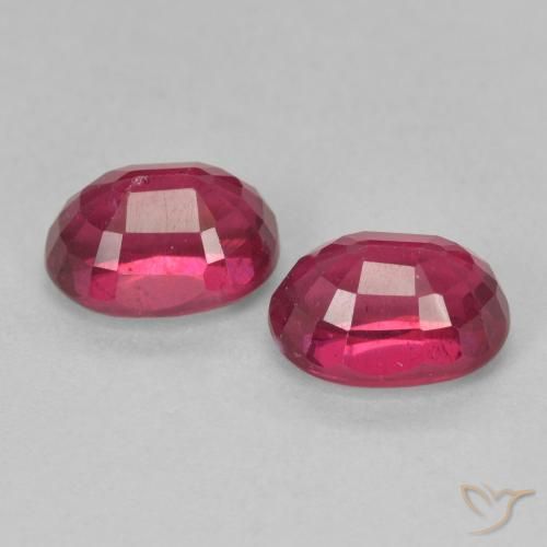 Pedras preciosas de Rubi Rosa Avermelhado Profundo natural de 2.85 ct, oval, VS-SI