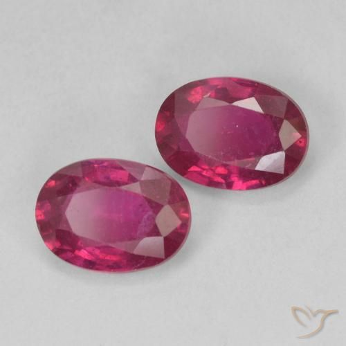 Pedras preciosas de Rubi Luz vermelha natural de 2.22 ct, oval, VS