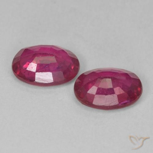 Pedras preciosas de Rubi Luz vermelha natural de 2.22 ct, oval, VS