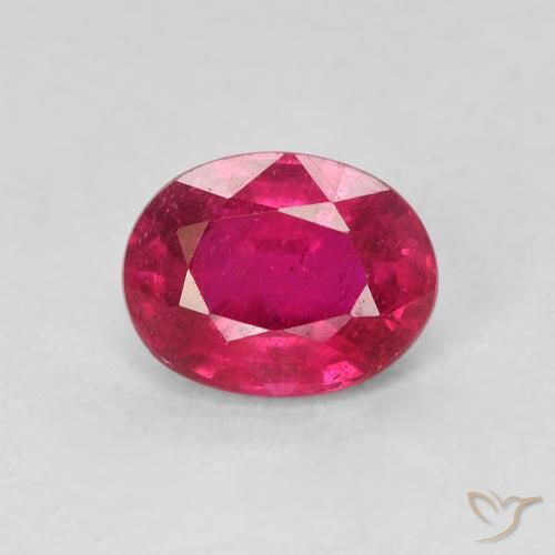 1.71ct Natural Luz vermelha Rubi, oval, VS