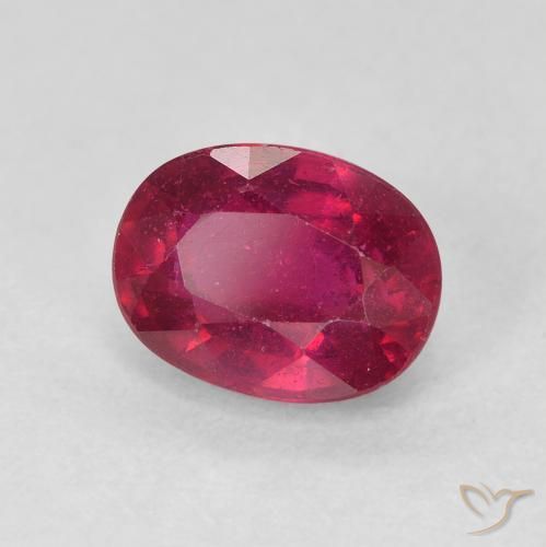 Rubi Vermelho rosado Natural 2.09ct, oval, VS-SI