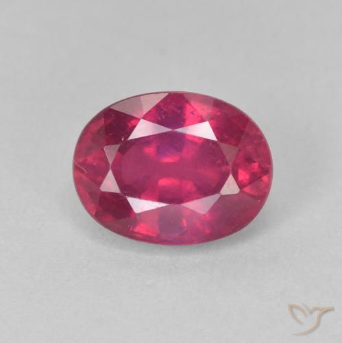 2.08ct Natural Luz vermelha Rubi, oval, VS