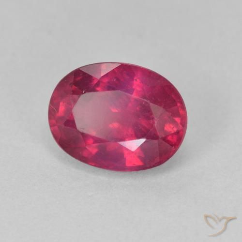 Rubi Luz vermelha Natural 2.08ct, oval, VS