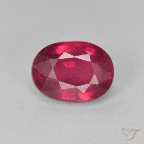 2.00ct Natural Medium Dark-Red Rubi, oval, VS