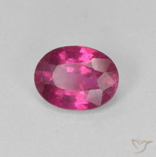Rubi Roxo rosado Natural 1.42ct, oval, VS