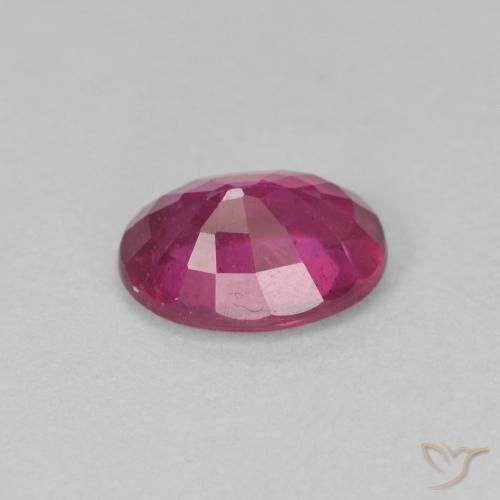 Rubi Roxo rosado Natural 1.42ct, oval, VS