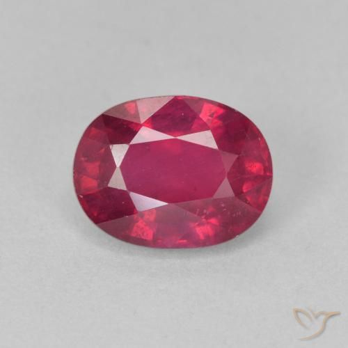 2.04ct Natural Rosa Avermelhado Profundo Rubi, oval, VS