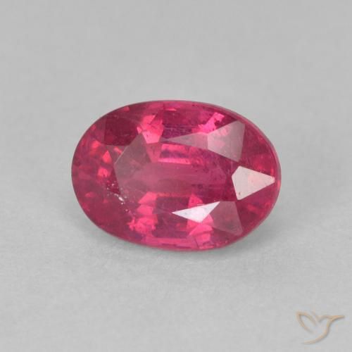 Rubi Luz vermelha Natural 1.30ct, oval, VS-SI
