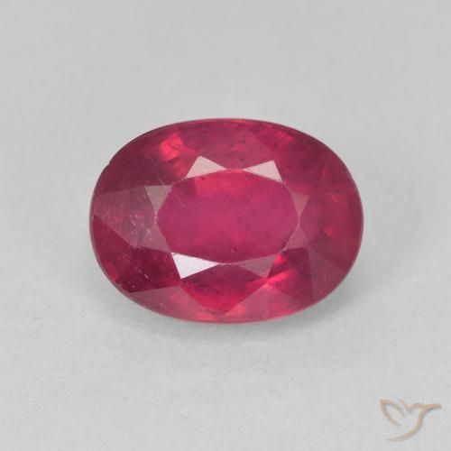 2.17ct Natural vermelho médio Rubi, oval, VS-SI