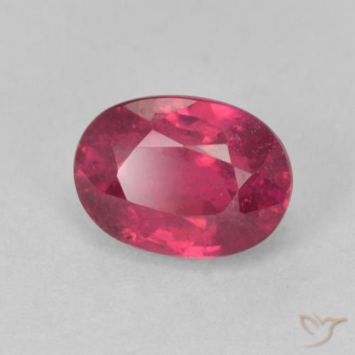 Rubi Vermelho rosado Natural 1.62ct, oval, VS
