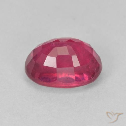 Rubi Vermelho rosado Natural 1.62ct, oval, VS