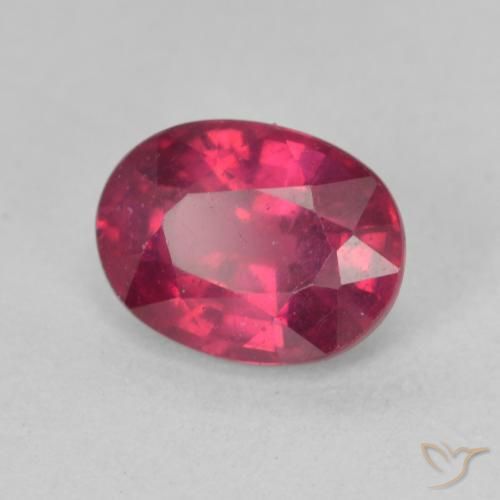 Rubi Vermelho rosado Natural 1.98ct, oval, VS