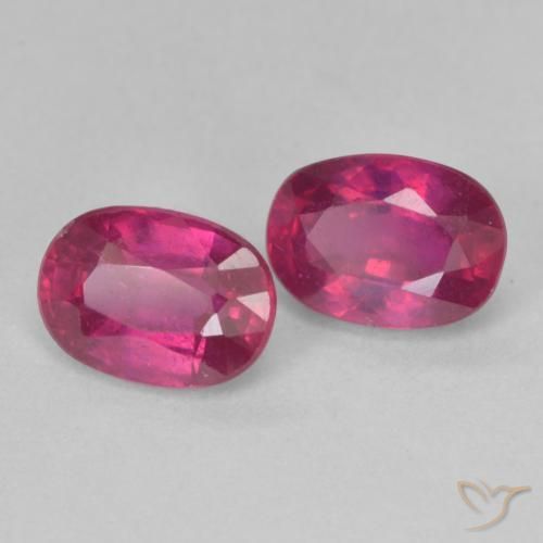 Pedras preciosas de Rubi Luz vermelha natural de 2.55 ct, oval, VS