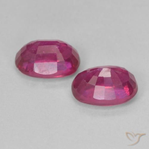 Pedras preciosas de Rubi Luz vermelha natural de 2.55 ct, oval, VS