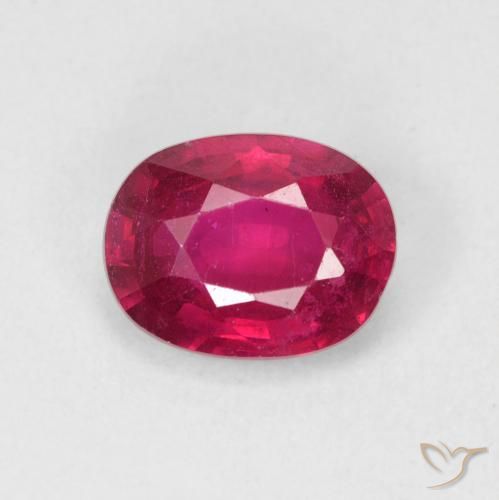 1.69ct Natural Luz vermelha Rubi, oval, VS
