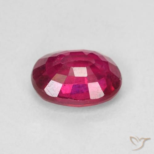 Rubi Luz vermelha Natural 1.69ct, oval, VS