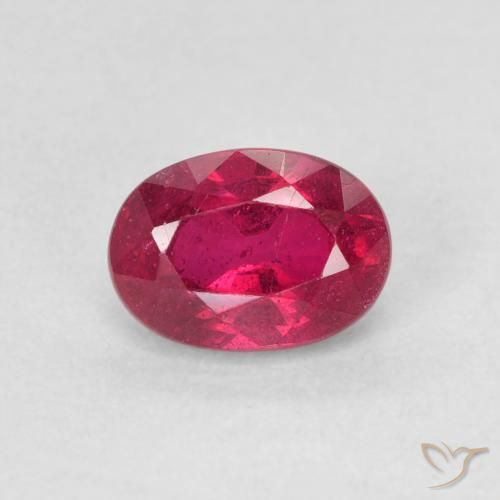 Rubi Rosa Avermelhado Profundo Natural 1.34ct, oval, VS