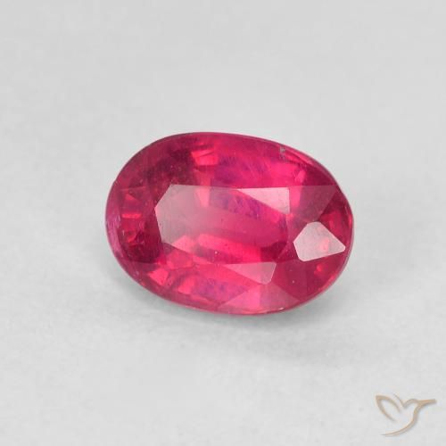 Rubi Luz vermelha Natural 1.26ct, oval, VS-SI