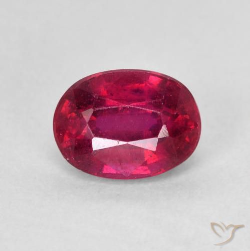 1.96ct Natural Rosa Avermelhado Profundo Rubi, oval, VS