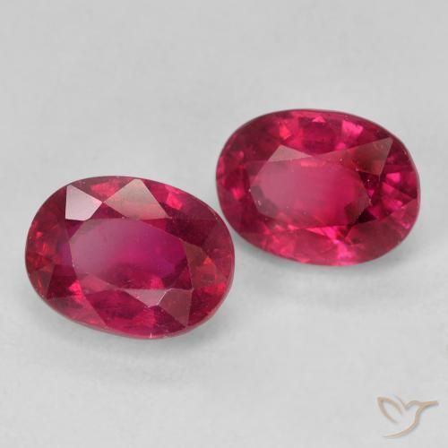 Pedras preciosas de Rubi Rosa Avermelhado Profundo natural de 4.17 ct, oval, VS
