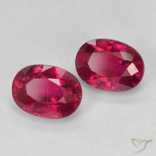 Pedras preciosas de Rubi Medium Dark-Red natural de 2.49 ct, oval, VS