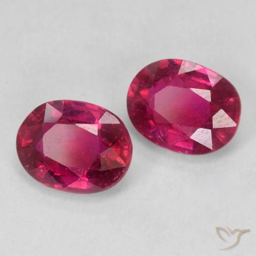 Pedras preciosas de Rubi Luz vermelha natural de 3.18 ct, oval, VS