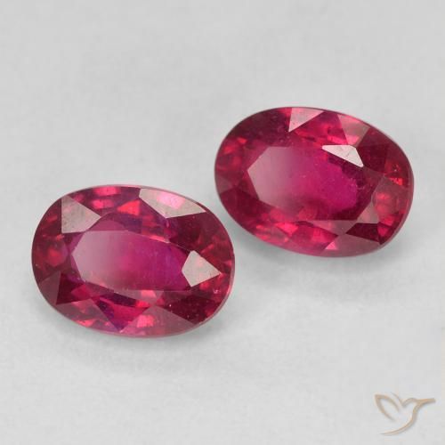 Pedras preciosas de Rubi Luz vermelha natural de 2.51 ct, oval, VS