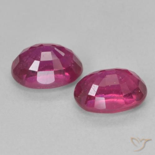 Pedras preciosas de Rubi Luz vermelha natural de 2.76 ct, oval, VS