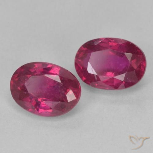 Pedras preciosas de Rubi Luz vermelha natural de 2.54 ct, oval, VS