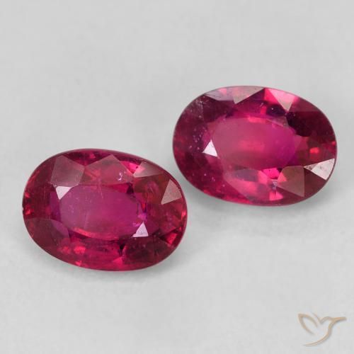 Pedras preciosas de Rubi Vermelho rosado natural de 2.50 ct, oval, VS