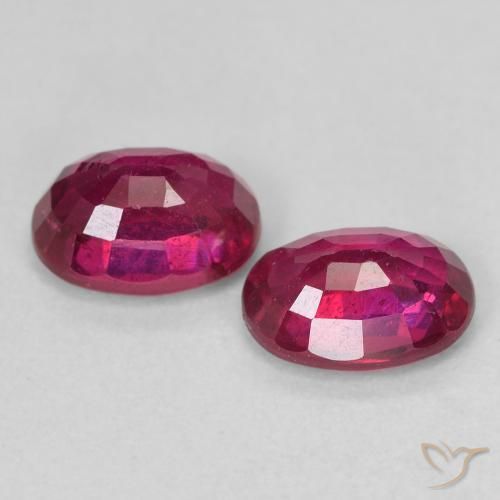 Pedras preciosas de Rubi Vermelho rosado natural de 2.50 ct, oval, VS