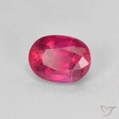 Rubi Luz vermelha Natural 1.42ct, oval, VS