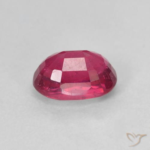 Rubi Vermelho rosado Natural 1.38ct, oval, VS