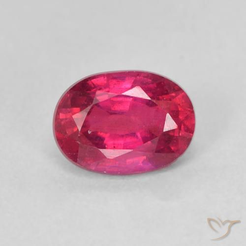 1.35ct Natural Luz vermelha Rubi, oval, VS
