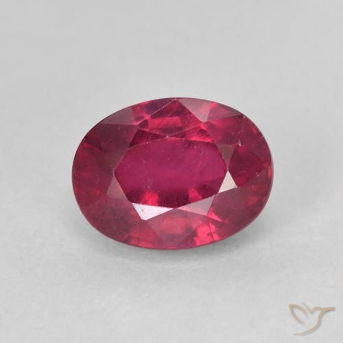 2.38ct Natural Medium Dark-Red Rubi, oval, VS