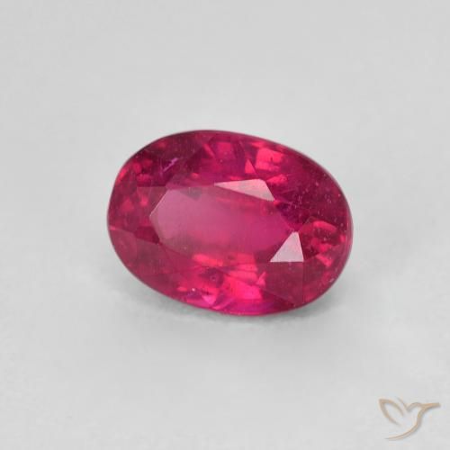 Rubi Rosa Avermelhado Profundo Natural 1.43ct, oval, VS
